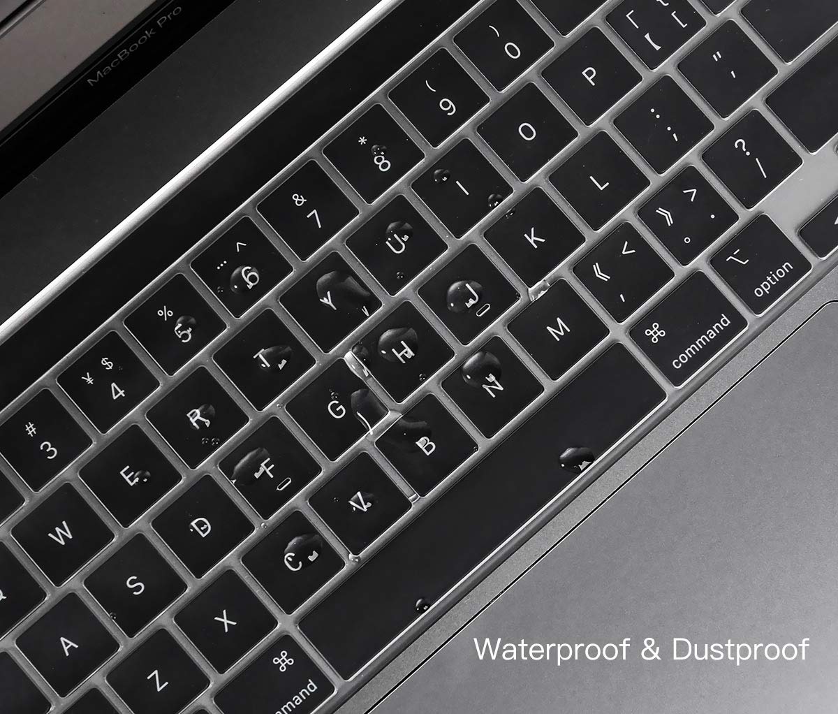 Keyboard Cover Compatible with 2024 MacBook Pro 13 inch M2 A2338 2024 2023-2020 M2 M1 A2338 A2289 A2251 & MacBook Pro 16 inch A2141 2020 2019 Touch Bar & Touch ID Keyboard Protector Skin Cover, Clear