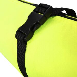 BRUBAKER XC Touring Cross-Country Ski Bag for 1 Pair of Skis and 1 Pair of Poles - Neon Yellow/Black - 76 7/8 Inches /195 Cm