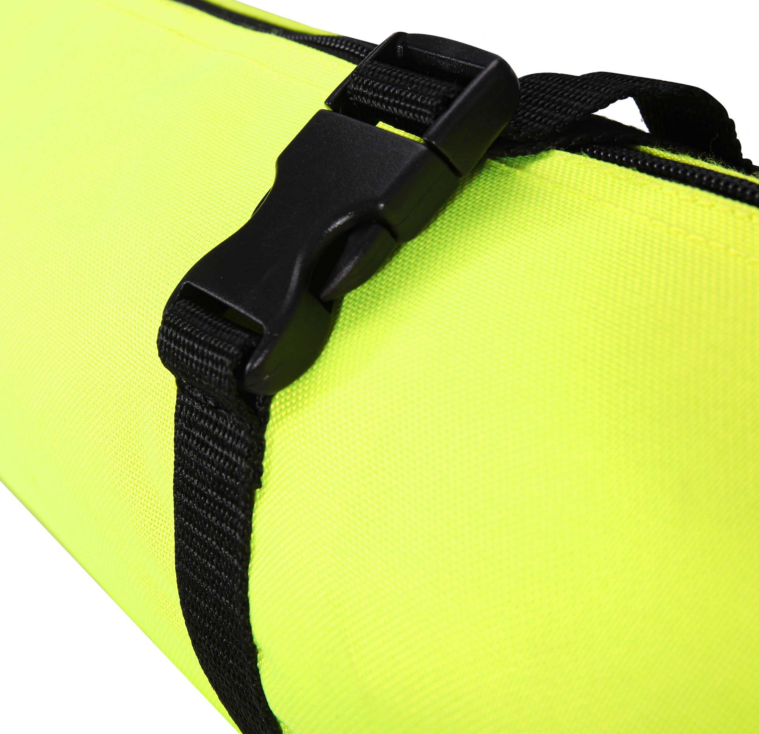 BRUBAKER XC Touring Cross-Country Ski Bag for 1 Pair of Skis and 1 Pair of Poles - Neon Yellow/Black - 76 7/8 Inches /195 Cm