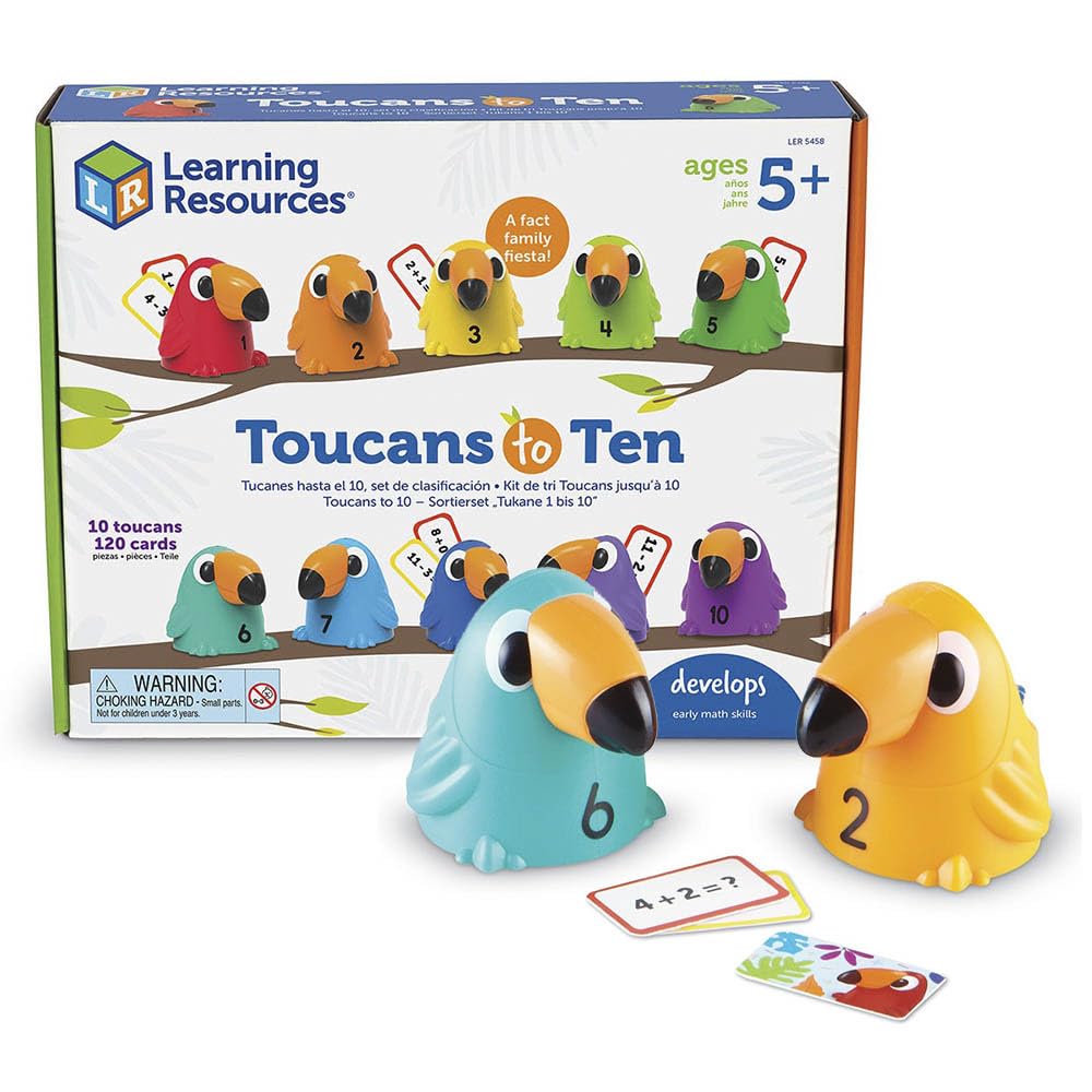 Learning Resources Toucans to 10 Sorting Set, Counting & Sorting, Early Math Skills Toy, Ages 5+