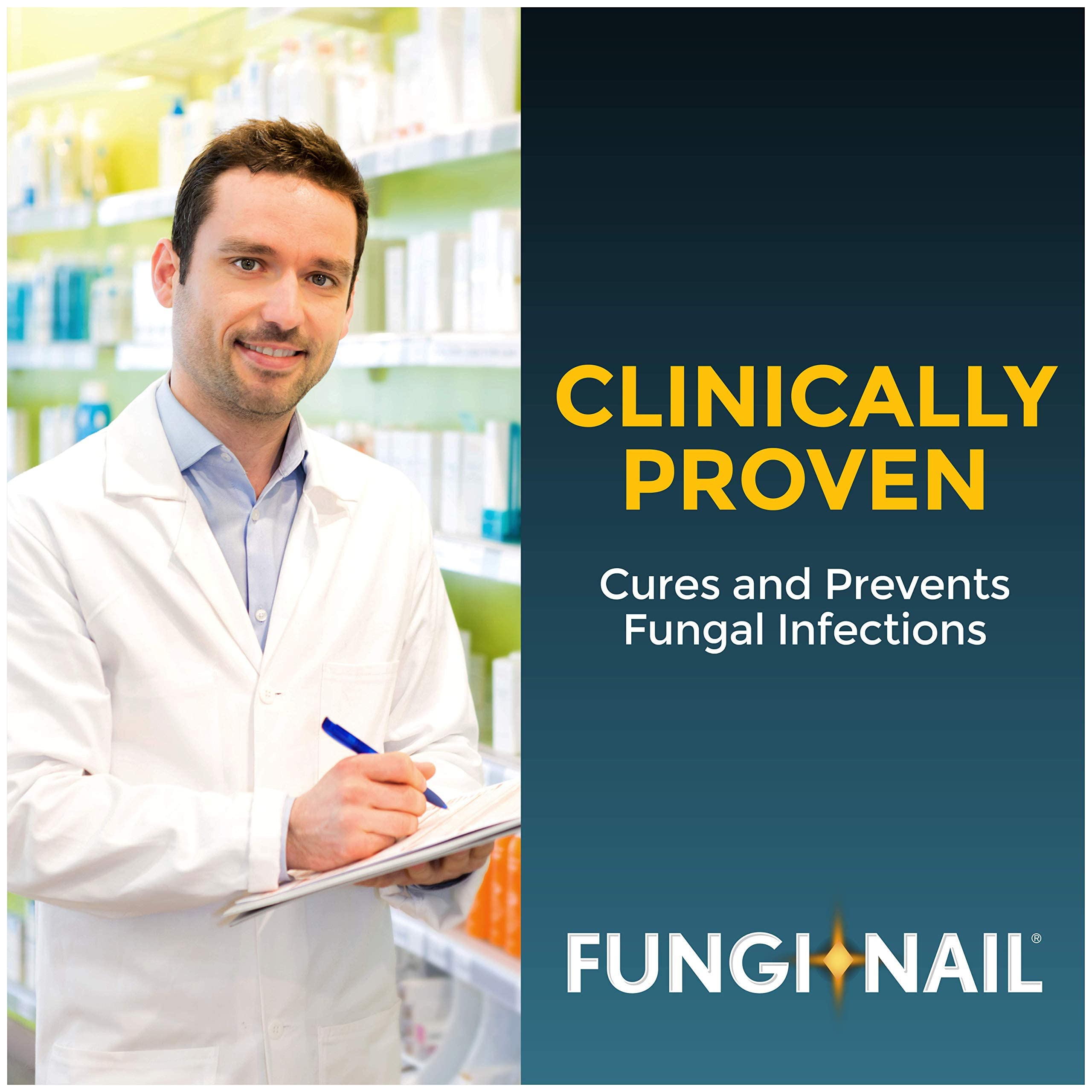 Fungi-Nail Anti-Fungal Liquid Solution, Kills Fungus That Can Lead to Nail & Athlete’s Foot with Tolnaftate & Clinically Proven to Cure and Prevent Fungal Infections 1 Fl Oz (Pack of 2)