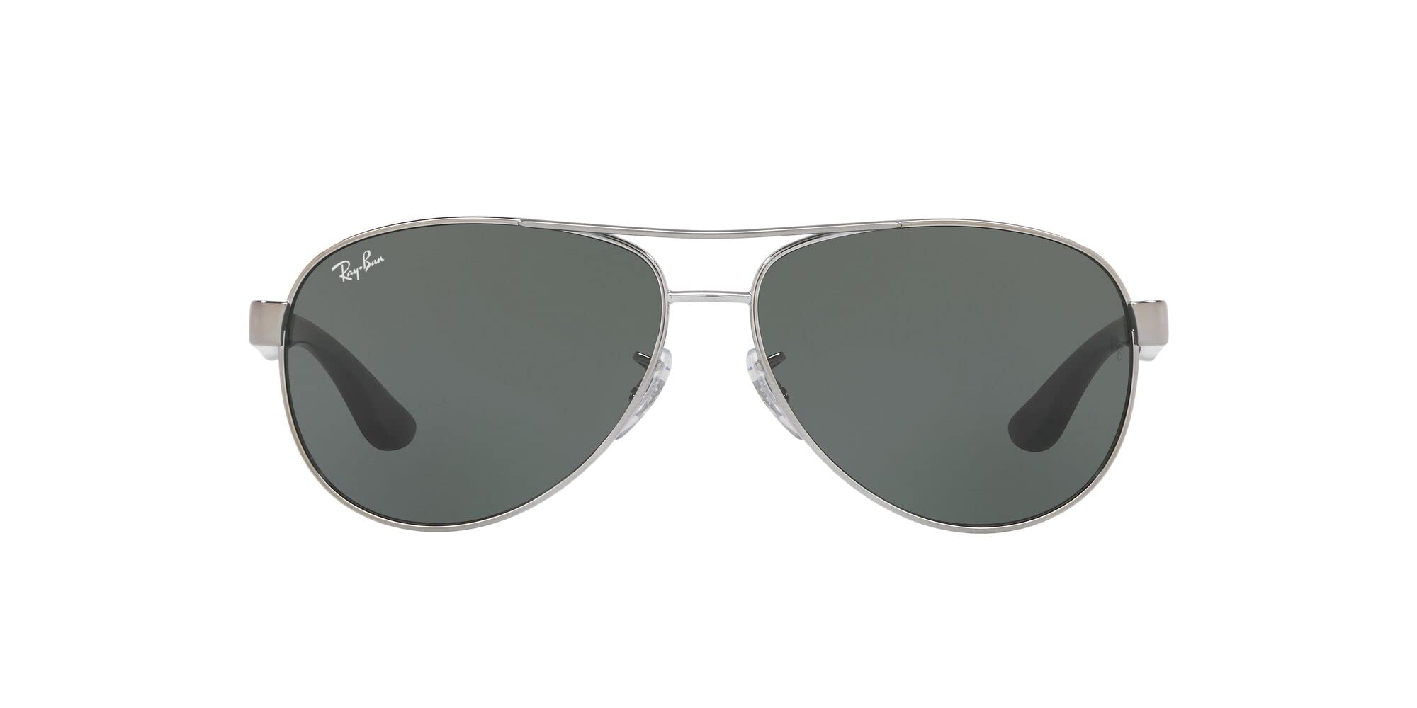 Ray-Ban Men's RB3457 Aviator Sunglasses, Gunmetal/Dark Green, 59 mm