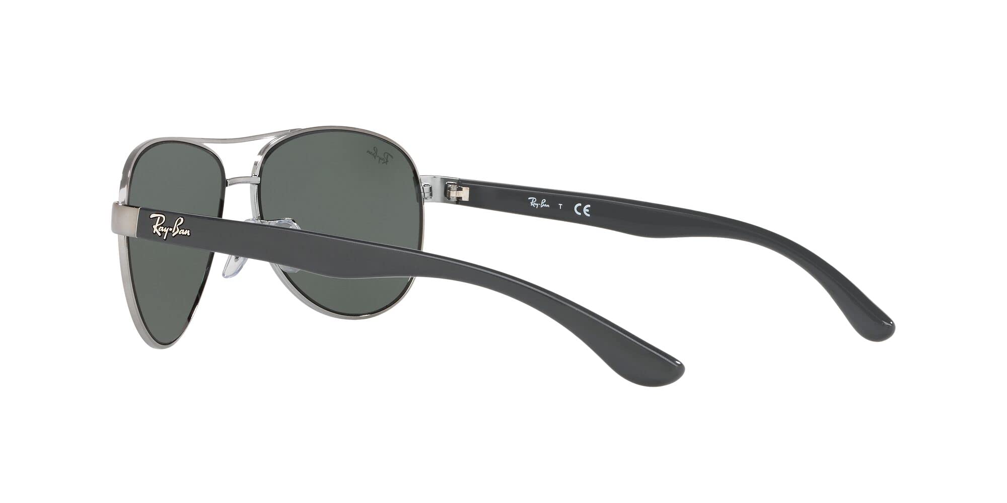 Ray-Ban Men's RB3457 Aviator Sunglasses, Gunmetal/Dark Green, 59 mm