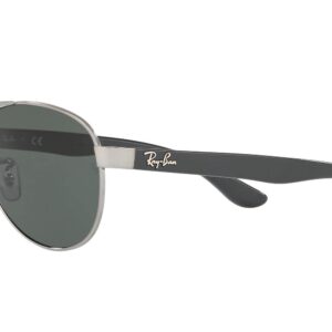 Ray-Ban Men's RB3457 Aviator Sunglasses, Gunmetal/Dark Green, 59 mm