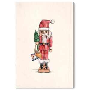 wynwood studio holiday and seasonal wall art canvas prints 'nutcracker' christmas home décor, 16" x 24", green, red