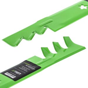 8TEN LawnRAZOR Mower Blade Set for AYP Husqvarna Poulan 36 inch Deck 126338 127841 532138496 917532127841 (Toothed Mulching)