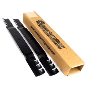 mowerpartsgroup (2) aftermarket toothed mulching blades for toro time cutter 42" 106-2247