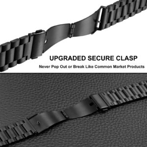 TRUMiRR Band Sets for Samsung Galaxy Watch 6 Classic 43mm 47mm/6/5 40mm 44mm/5 Pro 45mm/4/4 Classic 42mm 46mm, 20mm 2 Pack Solid Stainless Steel Watchband + Mesh Strap for Garmin Venu/Vivoactive 3