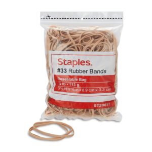 staples 112680 economy rubber bands size #33 1/4 lb.