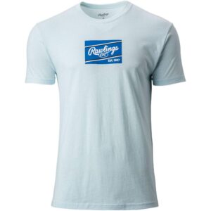 rawlings color sync patch branded t-shirt, light blue, large