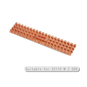 icepc M.2 22110 Pure Copper Heatsink with Thermal Conductive Adhesive for Cooling M.2 NVME 22110 NGFF SSD Radiator, Suitable for Enterprise-Class Server or PC 22110 Solid State Disk