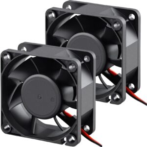 gdstime 2 pack 60mm x 60mm x 25mm 12v dual ball bearings dc brushless cooling fan