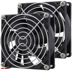 gdstime 2 pack 92mm x 92mm x 25mm 12v dual ball bearings dc brushless cooling fan