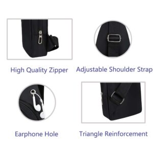 Yeefay Sling Backpack Sling Bag Women Men Crossbody Chest Bag Causal Daypack for Hiking, Black, Small