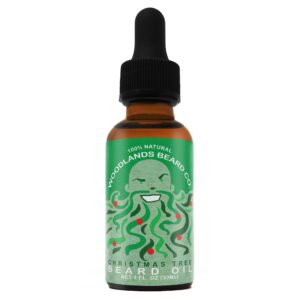 christmas tree beard oil original scented with fir, cypress, and spruce