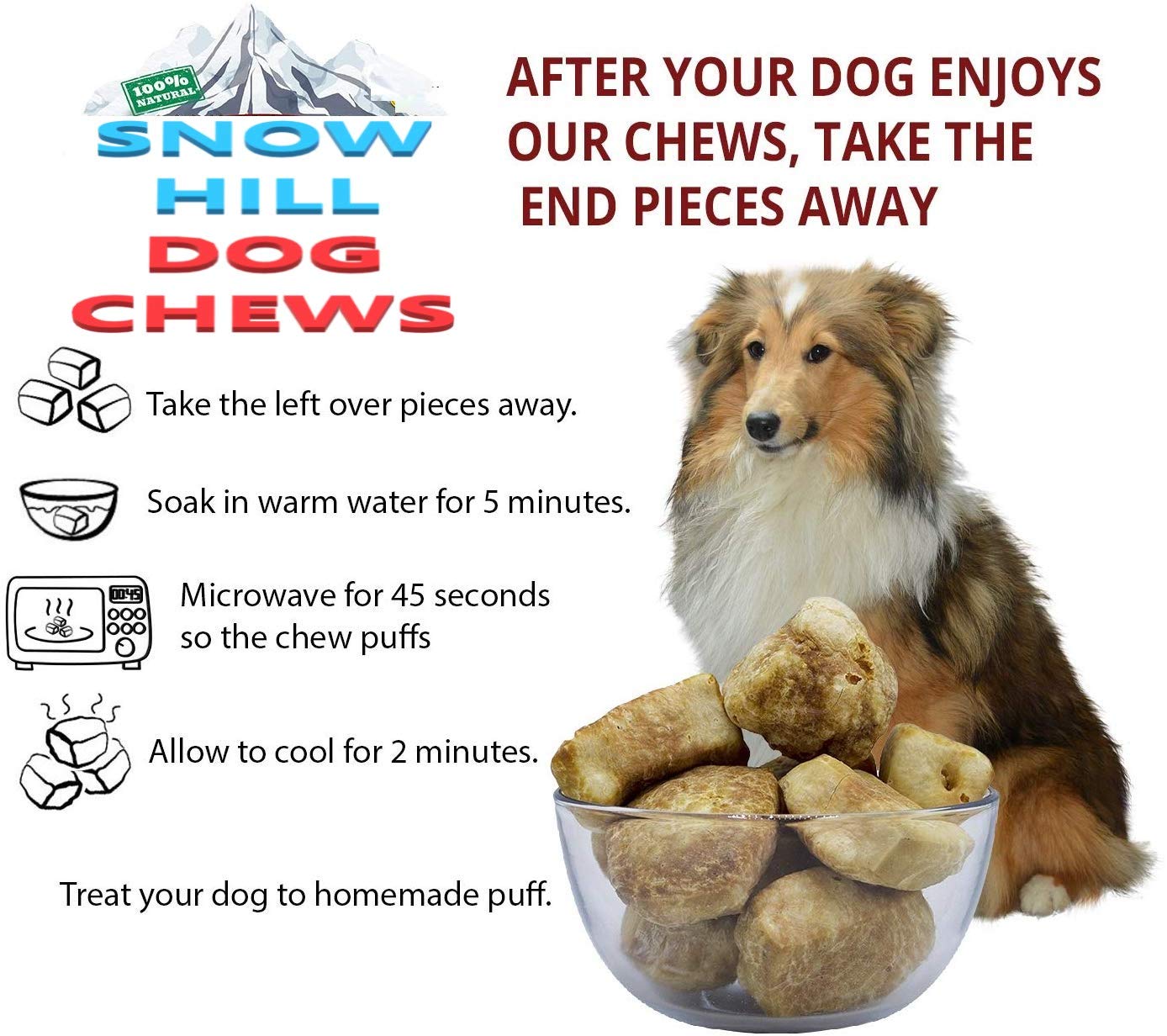 Snow Hill Himalayan Yak Cheese Dog Chews More Than Monster 9.5-10.5 Oz - Yak Cheese Bone Yaky Treats of Himalayas, Nepal