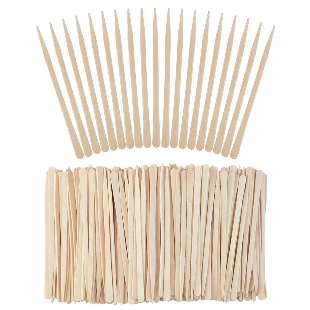 1000 Pieces Small Wax Sticks Wood Waxing Spatulas Applicator Sticks Wooden Craft Sticks Hair Nose Wax Stick for Hair Body Eyebrow Removal.