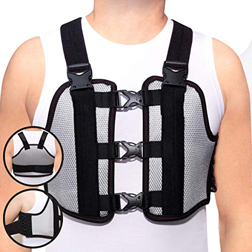 ORTONYX Sternum and Thorax Support Chest Brace Post Open Heart Surgery Rehabilitation, Broken, Cracked, Fractured, Dislocated Ribs Compression Aid / ACHB5255-XL