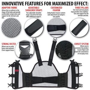 ORTONYX Sternum and Thorax Support Chest Brace Post Open Heart Surgery Rehabilitation, Broken, Cracked, Fractured, Dislocated Ribs Compression Aid / ACHB5255-XL