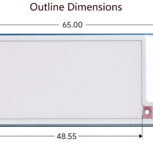 2.13inch E-Ink Display HAT for Raspberry Pi 4B/3B+/3B/2B/Zero/Zero W/WH and Jetson Nano, 212x104 Pixel White Black Red Three-Color SPI Interface No Backlight