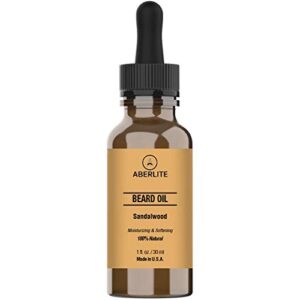 aberlite beard oil for men growth products - beard growth oil and moisturizer - beard conditioner and oil - softens & moisturizes - for thick coarse hair - great for black men