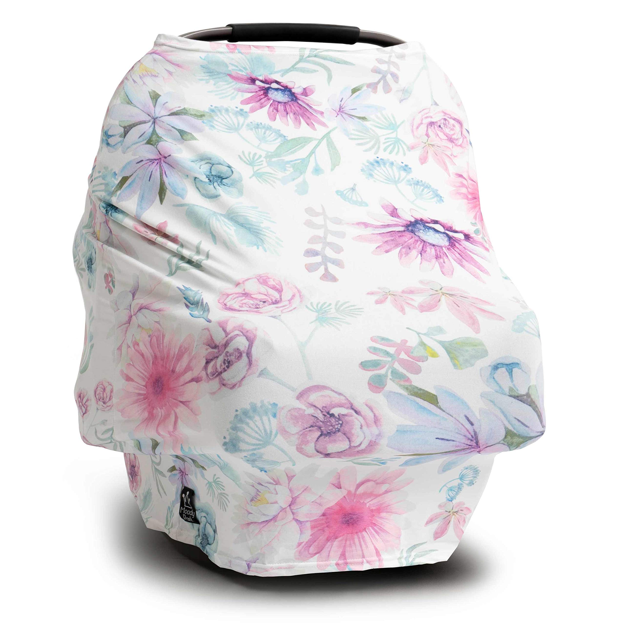 Moody Park Baby - Baby Car Seat Covers and Nursing Cover (Floral Chloe), car seat Covers for Babies, car seat Cover for Babies