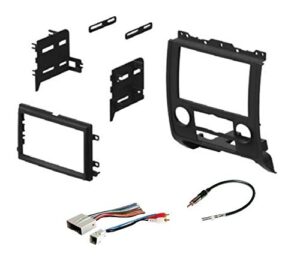 car stereo radio install dash mount kit, wire harness, and antenna adapter to add an aftermarket double din radio for 2008-2012 ford escape, 2008-2011 mazda tribute, 2008-2011 mercury mariner