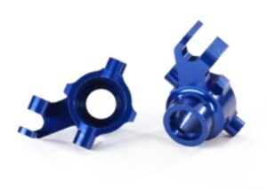 traxxas 8937x steering blocks, 6061-t6 aluminum (blue-anodized), left & right