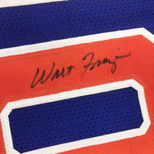 Autographed/Signed Walt Frazier New York Blue Basketball Jersey PSA/DNA COA