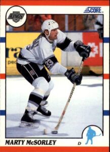 1990-91 score #271 marty mcsorley nhl hockey trading card