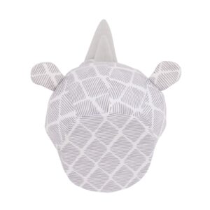 NoJo Grey and White Rhino Plush Head Wall Décor