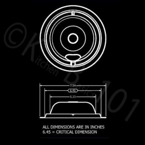 KITCHEN BASICS 101 Made in the USA WB31M20 WB31M19 Replacement Range Cooktop Porcelain Drip Pans for GE 2 6-Inch & 2 8-Inch Pans, 4 Pc