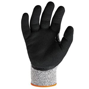 Ergodyne unisex adult Nitrile-coated ANSI A3 Nitrile Coated CR Gloves, Gray, Large US, Pack of 1