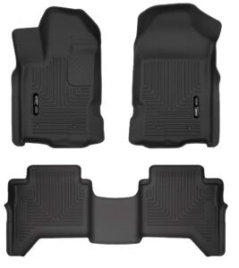 husky liners | weatherbeater | fits 2019 - 2022 ford ranger supercrew cab | front & 2nd seat floor liners - black, 3 pc. | 94101