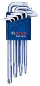 bosch professional 9-piece torx angle screwdriver set (10.0–50.0 mm)
