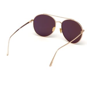 Tom Ford Round Sunglasses TF757 Cleo 28A Gold 59mm FT0757