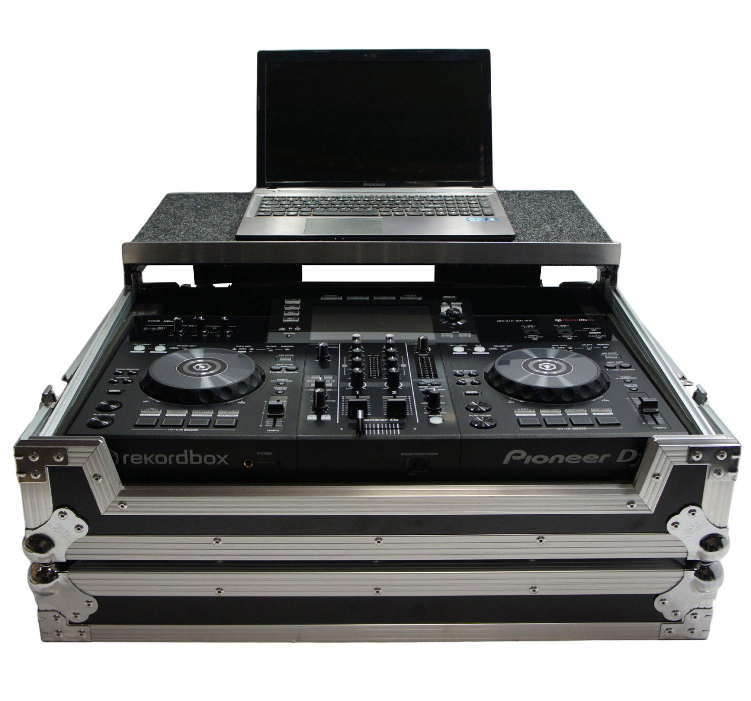 Harmony Audio HCXDJRRLT Flight Angle Glide Laptop Stand DJ 1U Rack Case Compatible with Pioneer XDJ-RR