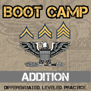 addition boot camp -- differentiated addition practice assignments