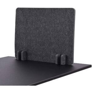 Stand Up Desk Store ReFocus Raw Noise and Distraction Reducing Freestanding Acoustic Desk Divider Mounted Privacy Panel (Anthracite Gray, 20.9" x 16", 4-Pack)