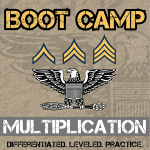 multiplication boot camp -- differentiated multiplication practice assignments