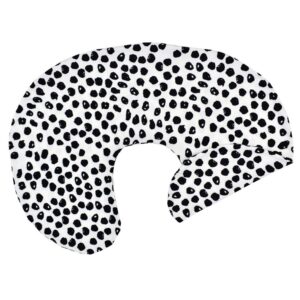 Multi-Use Nursing Pillow Cover, Soft Stretchy Breastfeeding Pillow Case, Nursing Pillow Slipcovers (Black Dot)