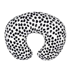 multi-use nursing pillow cover, soft stretchy breastfeeding pillow case, nursing pillow slipcovers (black dot)