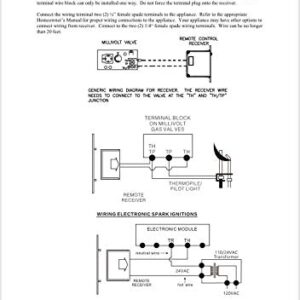 Amazing Deals and Donations Gas Fireplace Remote Control On/Off with Thermostat Remote and Receiver Kit for Millivolt Gas Valves Only