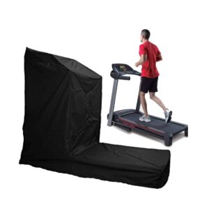 flr treadmill covers black dustproof waterproof running machine protective cover lightweight durable treadmill cover for indoor or outdoor home treadmill- 64x29x43inches (l)