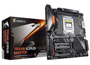 gigabyte trx40 aorus master (strx amd trx40/fins-array heatsink/16+3 phases infineon digital vrm/3x pcie 4.0x4 m.2/intel wifi 6/5gbe+1gbe lan/e-atx/amd motherboard)