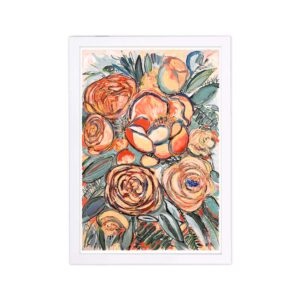 floral and botanical framed wall art prints 'blessed garden sunset' gardens