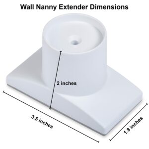 Wall Nanny Extender - 2.5 Inch Baby Gate Extension Kit (Made in USA) Extends Pressure Mounted Gates + Protects Walls + Stabilizes Gate - for Child, Pet & Dog Gates, Works on Stairs, Protector (4 Pack)