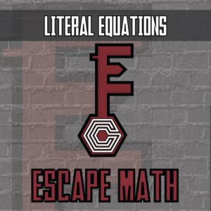 escape math - literal equations (renaissance theme) - escape room style activity