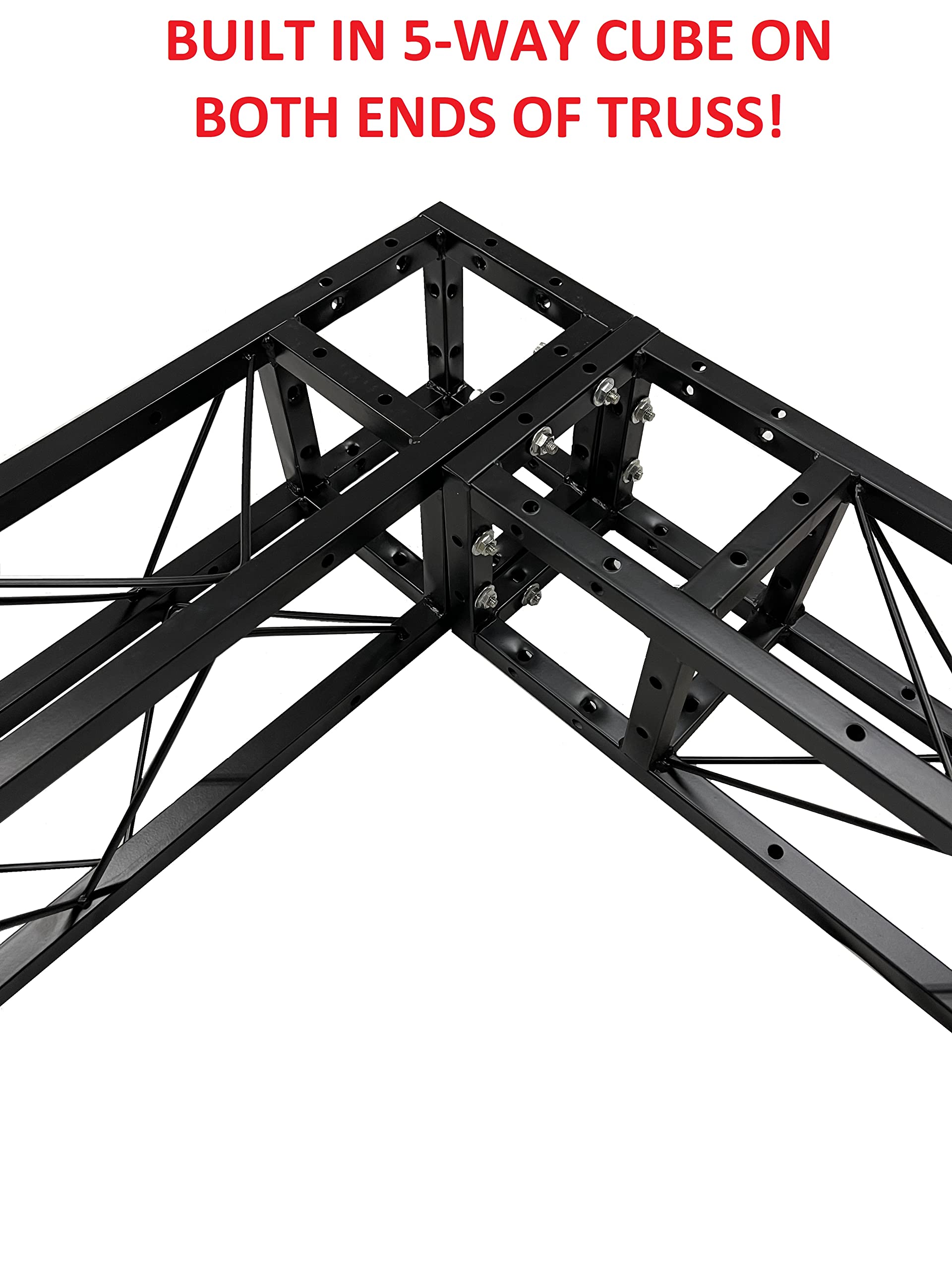 Cedarslink 2 Meter 6.56 ft. Square 8"x8" Black Trussing Box Truss Section Bolted