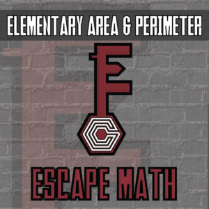 escape math - area & perimeter elementary (basketball theme) -- escape the room style